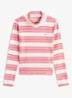 Longsleeve top met logoborduring - Roze
