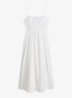 Midi jurk met geknoopt detail - Wit