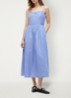 Midi jurk met geknoopt detail - Lichtblauw