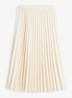 Midi rok met plissé - Creme