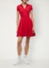 Mini jurk met logoborduring - Rood