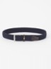 New Adan riem met leren details - Donkerblauw