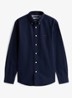 Oxford regular fit overhemd met logo - Donkerblauw