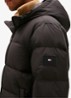 Puffer jack met capuchon en waterafstotende coating - Zwart