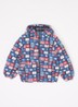 Puffer jack met donsvulling en afneembare capuchon - Donkerblauw