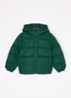 Puffer jack met donsvulling en afneembare capuchon - Lindegroen
