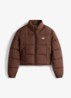 Puffer jack met waterafstotende coating - Bruin