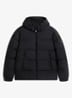 Puffer jas met donsvulling en capuchon - Zwart