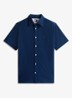 Regular fit overhemd in katoenblend - Dark Night Navy-C1G