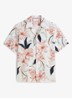 Regular fit overhemd met bloemenprint - Ivoor