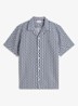 Regular fit overhemd met grafische print - Donkerblauw