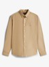 Regular fit overhemd van flanel - Beige