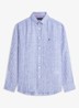 Regular fit overhemd van linnen met streepprint - Wedge Blue / Stripe-0A4 / Blauw