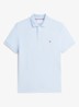 Regular fit polo met logo - Aquablauw