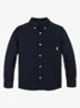 Relaxed fit overhemd in linnenblend - Donkerblauw