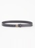 Riem van leer met logo - Donkerblauw