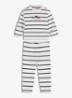 Set van sweater en joggingbroek met streepprint 2-delig - Wit