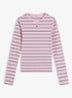 Slim Ribbed Long Sleeve T-Shirt - Roze