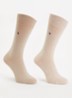 Sokken in katoenblend met logo in 2-pack - Zand