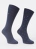 Sokken met logo in 2-pack - Indigo