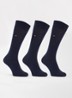 Sokken met logo in 3-pack - Donkerblauw