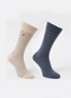 Sokken met streepprint in 2-pack - Donkerblauw