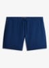 Straight fit korte broek in linnenblend - Donkerblauw