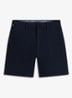 Straight fit korte chino in katoenblend - Donkerblauw