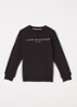 Sweater met logoborduring - Zwart