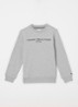 Sweater met logoborduring - Grijsmele