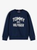 Sweater met logoborduring  - Donkerblauw