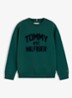 Sweater met logoborduring  - Groen