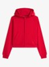 Sweatvest met logoborduring en capuchon - Rood