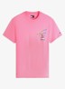 T-shirt met logo- en backprint - Lichtroze