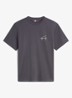 T-shirt met logo- en backprint - Zwart