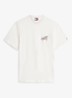 T-shirt met logo- en backprint - Wit