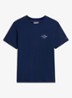 T-shirt met logo- en backprint - Donkerblauw