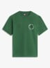 T-shirt met logo- en backprint - Donkergroen