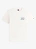 T-shirt met logo- en backprint - Beige