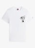 T-shirt met logo- en backprint - Wit