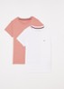 T-shirt met logo in 2-pack - Roze