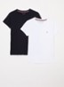 T-shirt met logo in 2-pack - Zwart