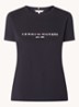 T-shirt met logoborduring en ronde hals - Lichtblauw