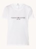 T-shirt met logoborduring en ronde hals - Wit