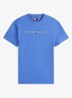 T-shirt met logoborduring - Donkerblauw