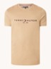 T-shirt met logoborduring  - Classic Khaki / beige