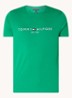 T-shirt met logoborduring  - Olympic green / groen
