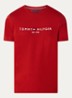 T-shirt met logoborduring  - Dark magma / rood