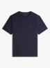 T-shirt met logoborduring - Donkerblauw