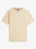 T-shirt met logoborduring - Bruin